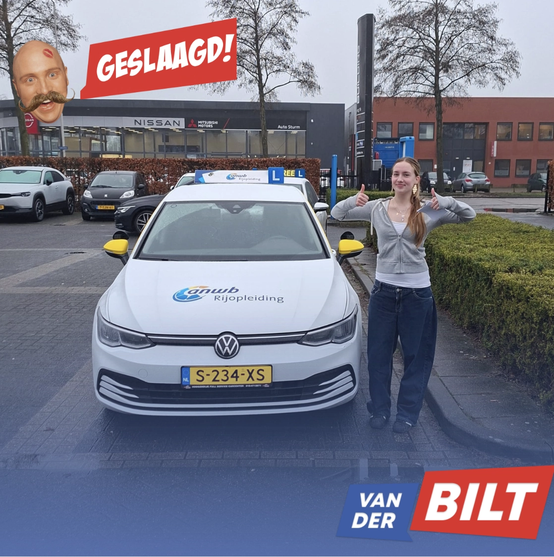 Geslaagde rijbewijs B 