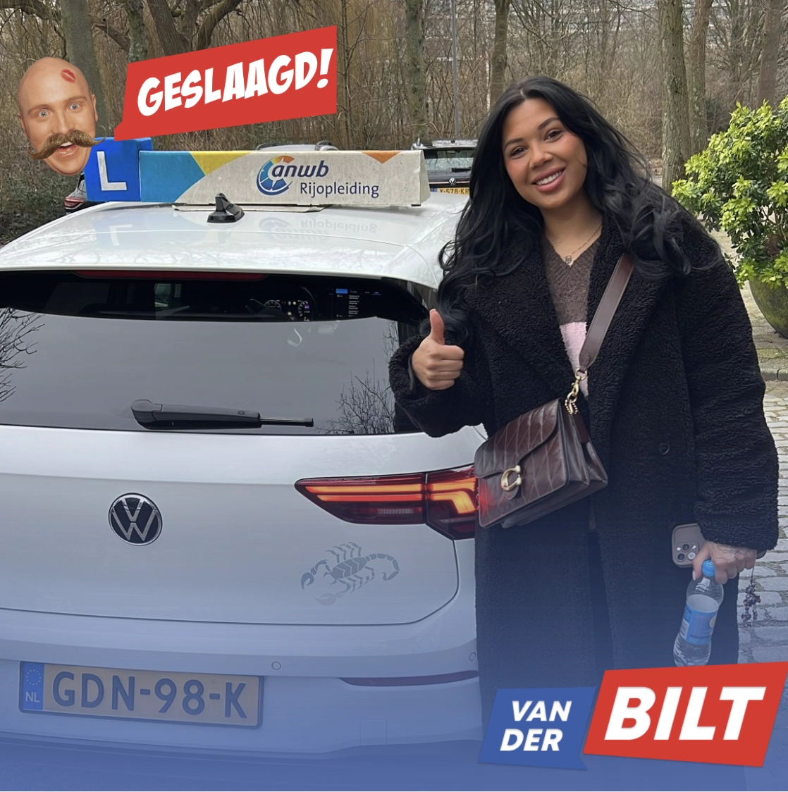 Geslaagde rijbewijs B 