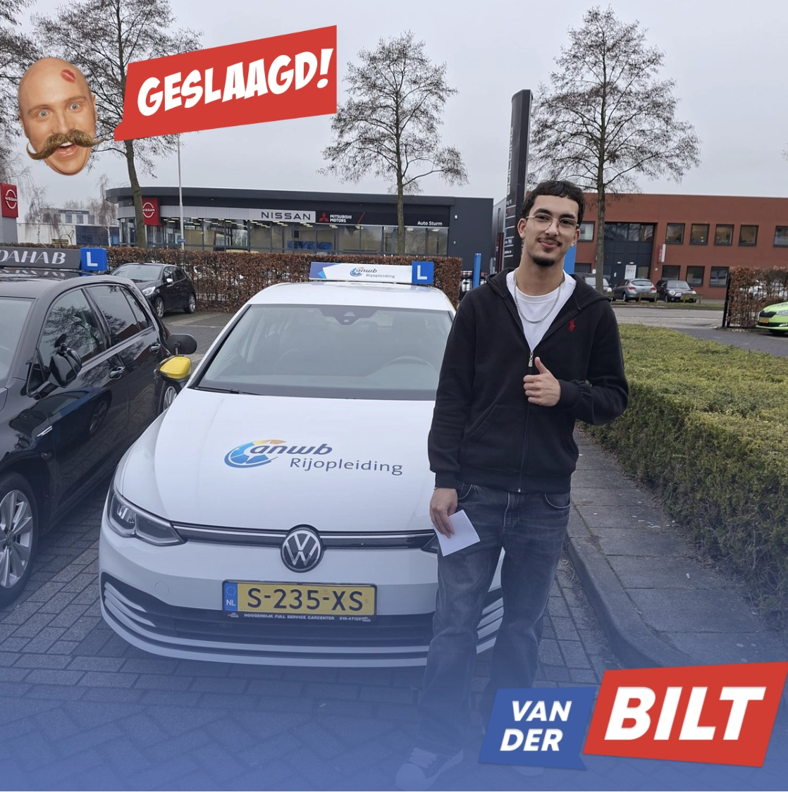 Geslaagde rijbewijs B 