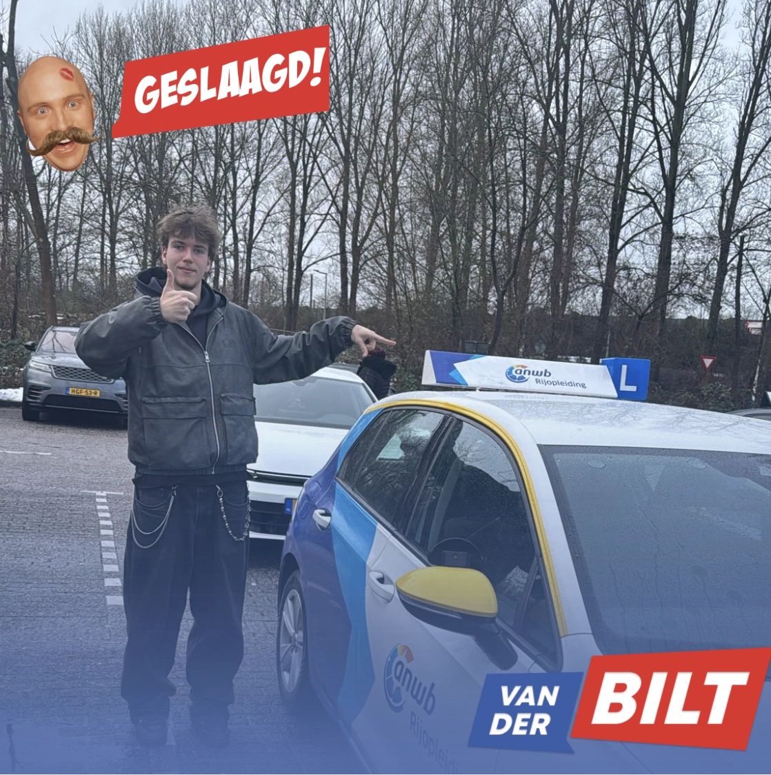 Geslaagde rijbewijs B 