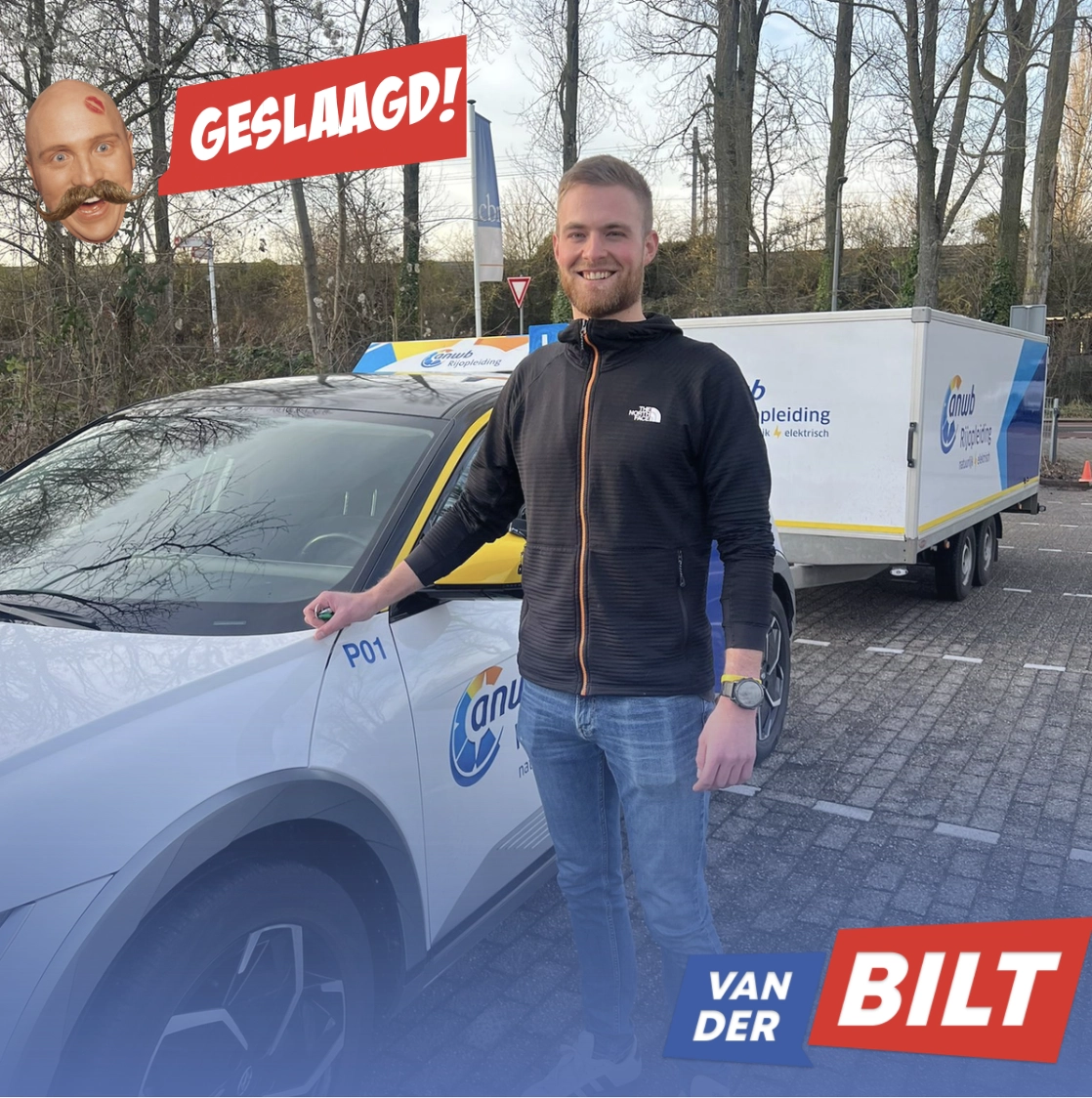 Geslaagde rijbewijs B 