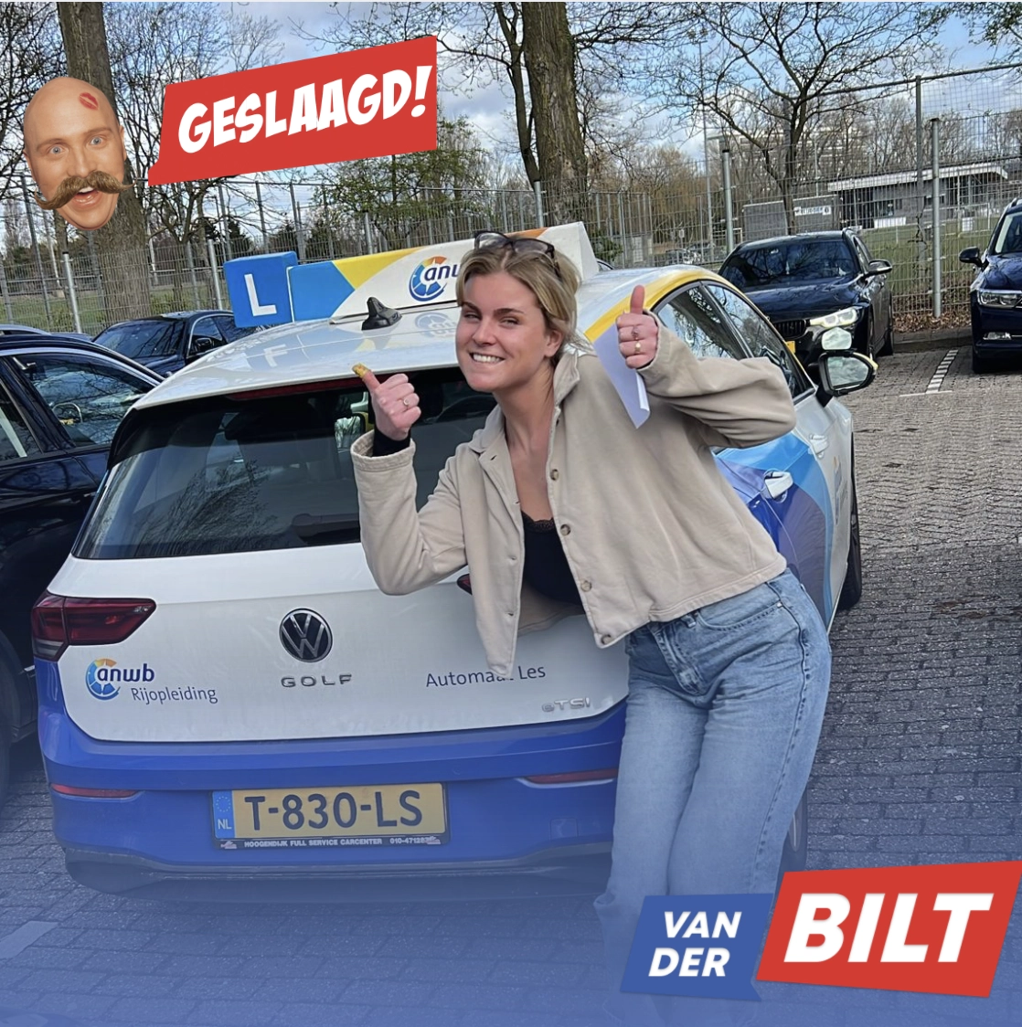 Geslaagde rijbewijs B 