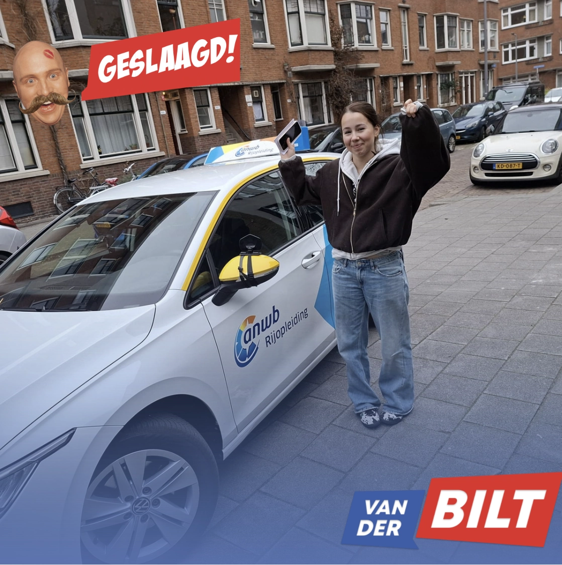 Geslaagde rijbewijs B 